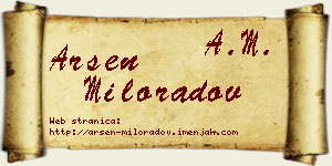 Arsen Miloradov vizit kartica